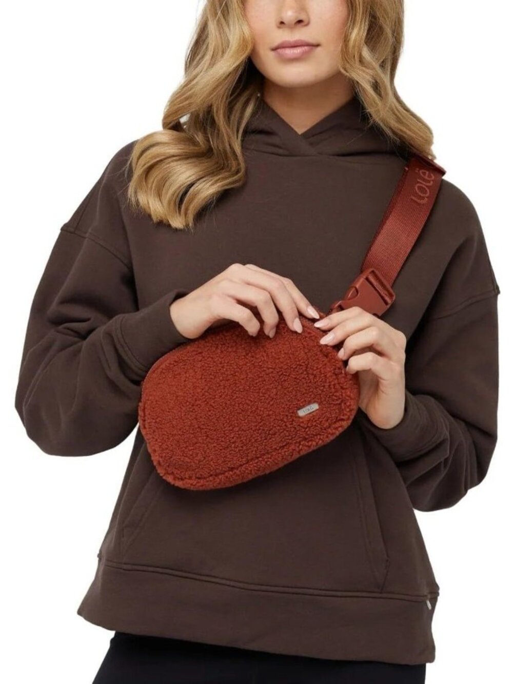 [NWT] 5 Count - Lole Fleece Sherpa Belt Bag Copper Crossbody Fanny Pack